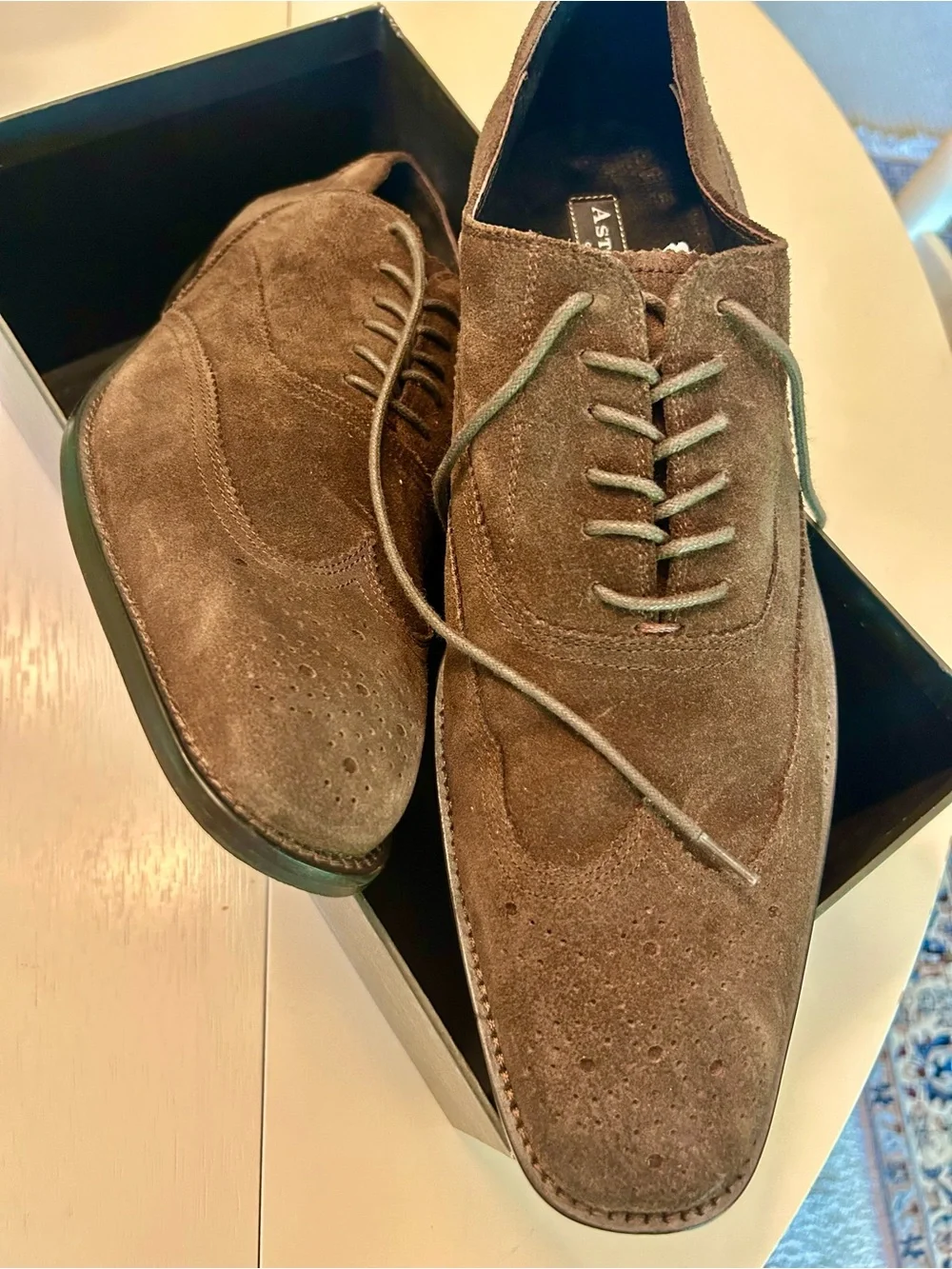 Aston Grey Collection Men’s Dress Shoes – Size 11 (Brown Suede)